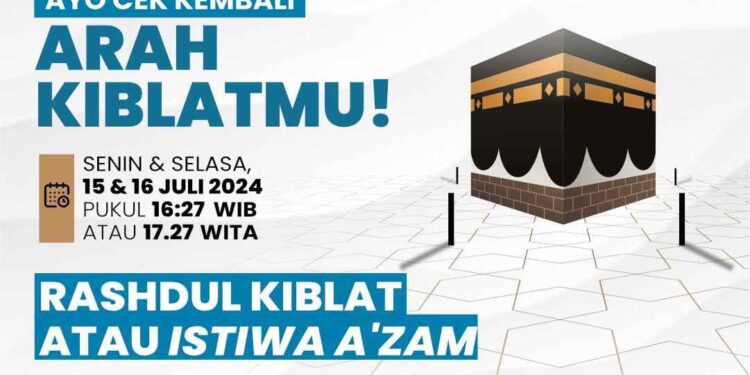 Flyer cek arah kiblat.