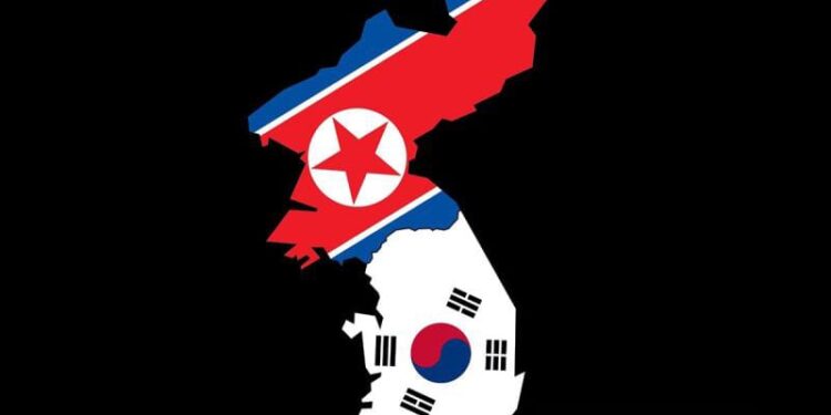 Setelah Enam Tahun, Korsel Lanjutkan Latihan Artileri di Perbatasan 1 Ilustrasi bendera Korea Selatan dan Korea Utara.
