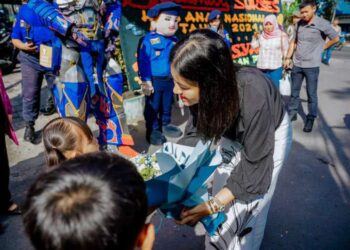 Ketua TP PKK Kota Medan, Kahiyang Ayu, pada Peringatan Hari Anak Nasional (HAN) ke-40 tahun 2024.