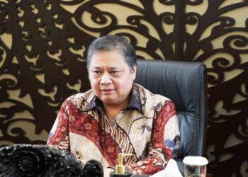 Menko Bidang Perekonomian, Airlangga Hartarto, pada pembukaan Green Economy Expo 2024, yang mengangkat tema Advancing Technology, Innovation, and Circularity.