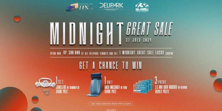 Delipark Mall Hadirkan Midnight Sale di Semarak HUT Kota Medan, Catat Tanggalnya 1 Flyer Midnight Sale Delipark Mall.