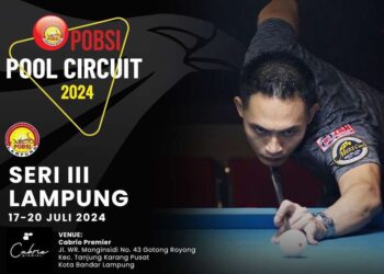 Turnamen seri ketiga POBSI Pool Circuit 2024.
