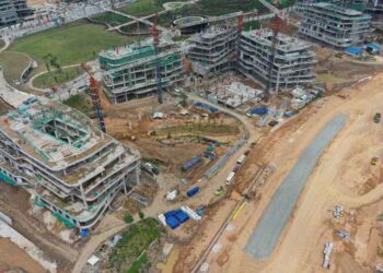 Proyek pembangunan Bangunan Gedung dan Kawasan Kementerian Koordinator 3 di IKN.
