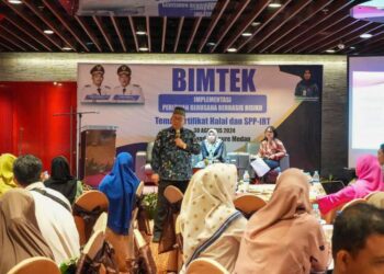 Bimbingan Teknis (Bimtek) Perizinan Berusaha Berbasis Risiko, Jumat (30/8/2024).