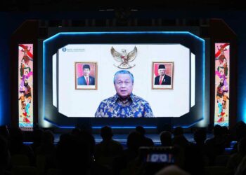 Gubernur BI, Perry Warjiyo, pada pembukaan Festival Rupiah Berdaulat Indonesia (FERBI) 2024.