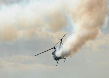 Ilustrasi kecelakaan helikopter.