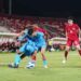 Laga uji coba internasional Tim U-17 Indonesia vs India, di Stadion Kapten I Wayan Dipta, Bali, Minggu (25/8/2024).
