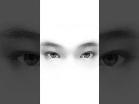 The Black Label Ungkap Mata Salah Satu Member Girl Group Baru MEOVV 1 Klip teaser yang berjudul "Eyes of MEOVV," memperlihatkan sepasang mata.