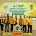 Calon Bupati dan Wakil Bupati Serdang Bedagai H. Darma Wijaya dan H. Adlin Tambunan usai menerima B1.KWK dari partai Golkar, Senin (26/8/2024) malam.
