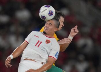 Indonesia vs Australia di Stadion Utama Gelora Bung Karno (SUGBK), Jakarta, Selasa (10/9).