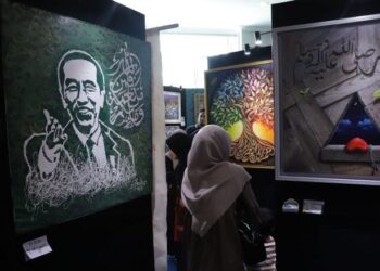 Pameran kaligrafi di Expo MTQ Nasional 2024.