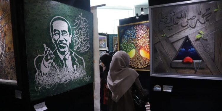 Pameran kaligrafi di Expo MTQ Nasional 2024.