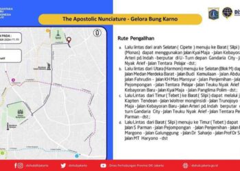 Rekayasa lalu lintas saat kunjungan Paus Fransiskus di Indonesia.