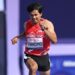 Sprinter Saptoyogo Pecahkan Rekor Pribadi di Final 200 Meter T37 2 Sprinter Indonesia, Saptoyogo Purnomo, berusaha melaju ke garis finis dalam pertandingan final nomor 200 meter T37 putra Paralimpiade Paris 2024 di Stadion Stade de France, Paris, Prancis, Sabtu (7/9/2024).