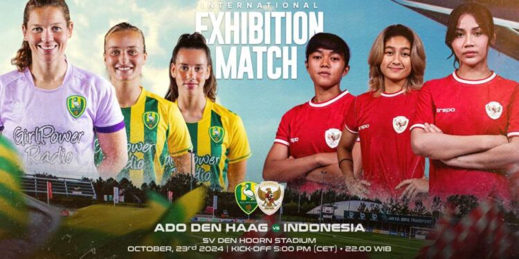 ADO Den Haag Vrouvenn Jadi Lawan Pertama Timnas Putri Indonesia di Belanda 1 Timnas Putri Indonesia akan menjalani pertandingan uji coba internasional menghadapi klub asal Belanda, ADO Den Haag.