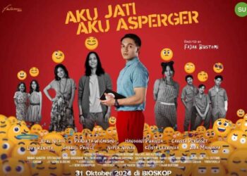 Poster film "Aku Jati, Aku Asperger" karya Sutradara Fajar Bustomi dan akan tayang di bioskop mulai 31 Oktober 2024.