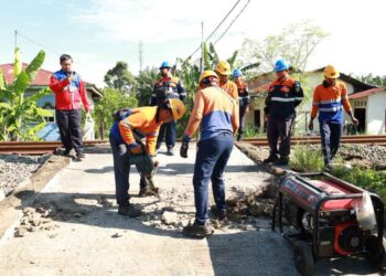 Penutupan secara serentak 7 titik perlintasan sebidang liar di Sumut.