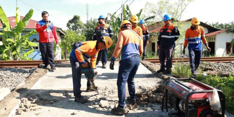 Penutupan secara serentak 7 titik perlintasan sebidang liar di Sumut.