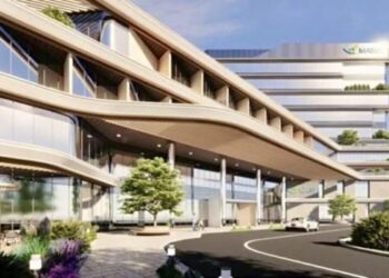 Rencana design Rumah Sakit internasional Batam dalam proyek Kawasan Ekonomi Khusus (KEK) Kesehatan.