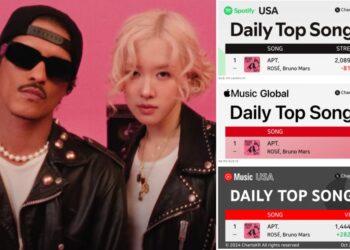Rosé dari BLACKPINK yang berduet dengan Bruno Mars terus mencetak rekor baru lewat singel terbaru berjudul APT.