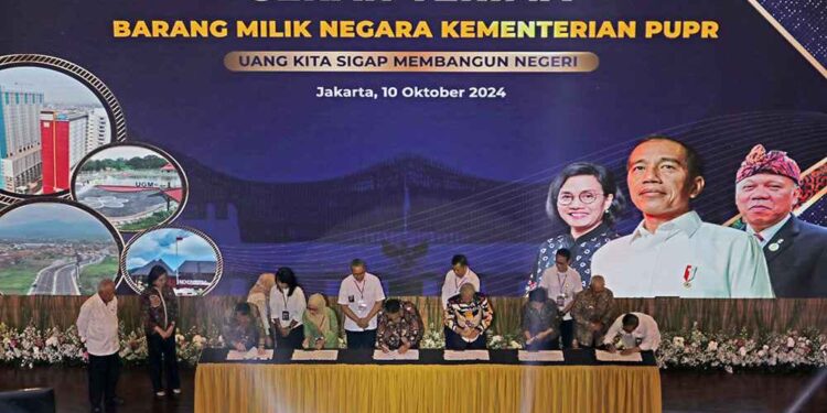 Serah terima hibah BMN senilai Rp578.421.090 dari Kementerian PUPR.