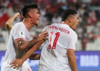 Pertandingan Indonesia vs Bahrain berakhir imbang 2-2, di Stadion Nasional Bahrain, Riffa.