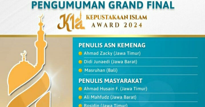 Daftar 12 Grand Finalis Kepustakaan Islam Award 2024 1 Grand finalis Kepustakaan Islam Award (KIA) 2024.