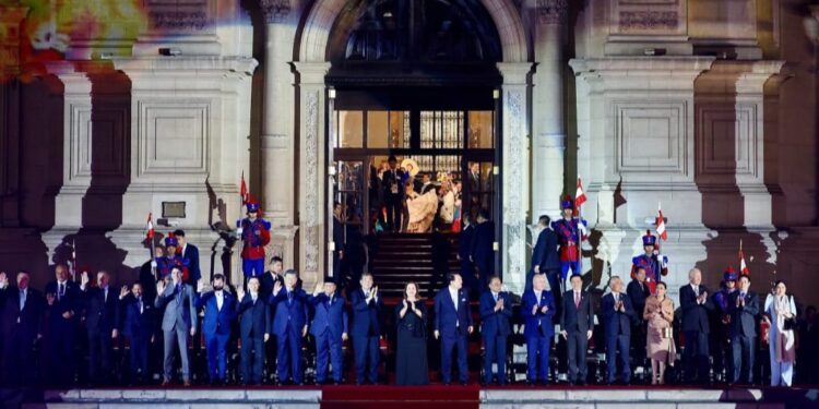Presiden Republik Indonesia, Prabowo Subianto hadiri APEC Economic Gala Dinner 2024 di Palacio De Gobierno, Peru pada Jumat malam, 15 November 2024, waktu setempat.