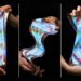 Tampilan layar "stretchable" yang dikembangkan oleh LG Display.