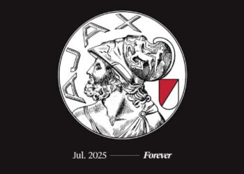 Logo klub Liga Belanda Ajax Amsterdam pada 1928-1991 yang akan dipakai mulai musim 2025-2026.