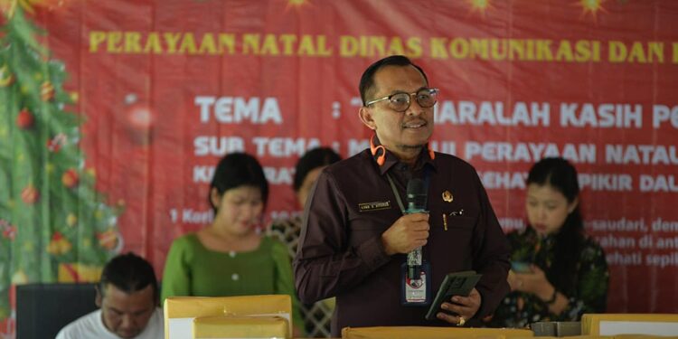 Perayaan Natal Dinas Kominfo Sumut di Pekan Tebu, Ini Pesan Ilyas Sitorus 1 Kepala Dinas Kominfo Sumut, Ilyas Sitorus.