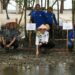 Pj Gubsu, Agus Fatoni menanam pohon mangrove yang diberkati Sri Paus Fransiskus di Pantai Romantis, Desa Sei Nagalawan, Serdang Bedagai, Kamis (19/12/2024).