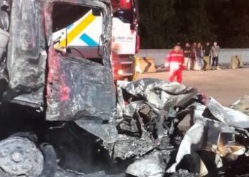 Kecelakaan di Gerbang Tol Ciawi, Selasa (4/2/2025) malam, diduga disebabkan rem trruk blong.