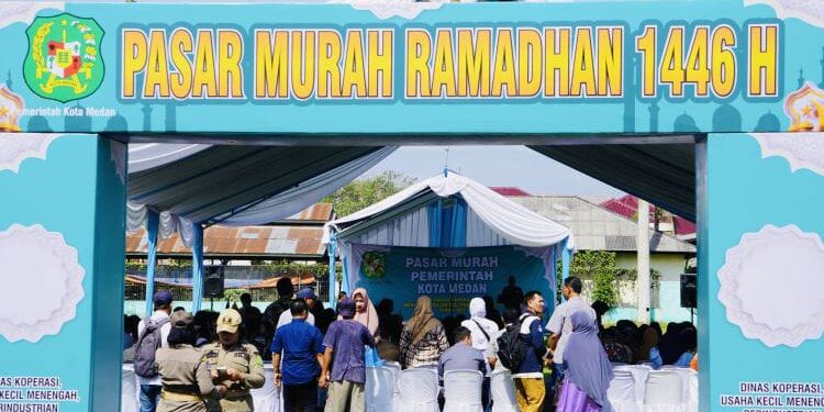 Sambut Ramadan dan Idulfitri, Pemko Medan Buka Pasar Murah 1 Pasar Ramadan Pemko Medan