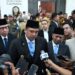 Bersama Forkopimda dan Kabupaten/Kota, Bobby Perkuat Kolaborasi Bangun Sumut 2 Gubernur Sumut, Muhammad Bobby Afif Nasution bersama Wagub Sumut, Surya, saat menjawab pertanyaan media.