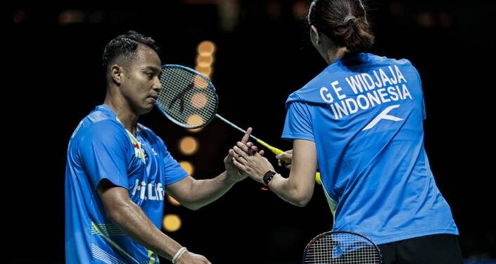 Rehan/Gloria Tumbang di Final Orleans Masters 2025 1 Rehan Naufal Kusharjanto/Gloria Emanuelle Widjaja.