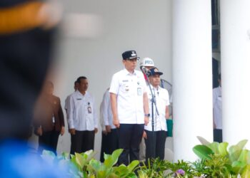 Upacara penyerahan SK Pengangkatan 529 CPNS Pemko Medan, Rabu (23/4/2025).