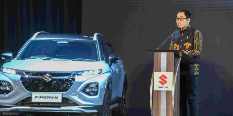Kembali Hadirkan Mobil Ramah Lingkungan, Kemenperin Apresiasi Suzuki Indonesia 1 Wamenperin, Faisol Riza pada pengumuman produk Suzuki Fronx.