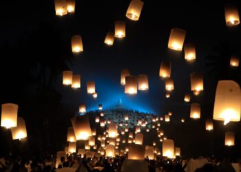 Perayaan Waisak di Candi Borobudur ditutup dengan Festival Lampion.