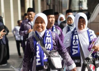 Jemaah haji Indonesia tiba di Madinah.