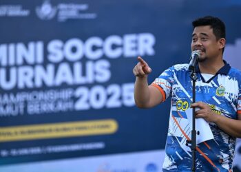 Gubernur Sumut, Bobby Nasution membuka Kejuaraan Mini Soccer Jurnalis Championship (MSJC) Sumut Berkah 2025.