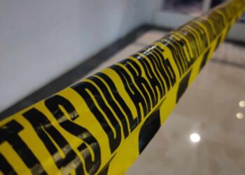 Ilustrasi garis polisi.