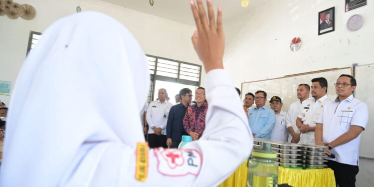 Peninjauan dapur SPPG Desa Cempedak Lobang, Seirampah, Serdangbedagai (Sergai), Rabu (30/7/2025).
