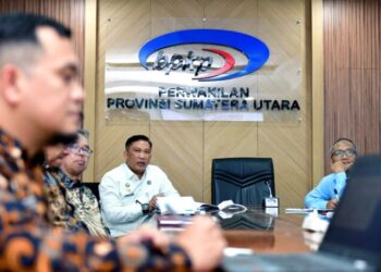 Diskominfo Sumut memaparkan rencana penataan internet Pemprov Tahun 2026 kepada BPKP.