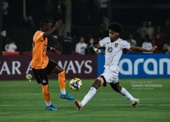 Timnas U-17 saat bertanding melawan Zambia di Piala Dunia U-17 Qatar.