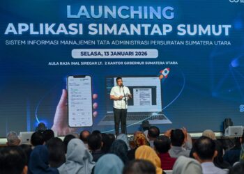 Peluncuran SIMANTAP SUMUT, di Aula Raja Inal Siregar, Kantor Gubernur.