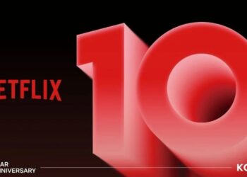 Logo Netflix 10 Tahun di Korea.
