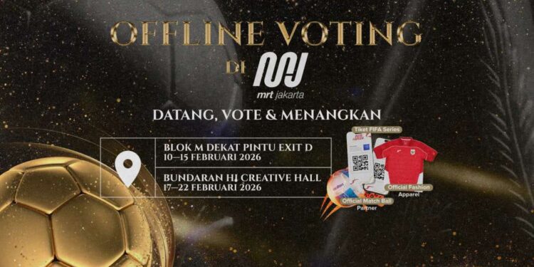 Ikuti Voting Offline PSSI Awards 2026 di MRT Jakarta, Raih Tiket FIFA Series 1 PSSI menghadirkan voting offline PSSI Awards 2026 di MRT Jakarta.