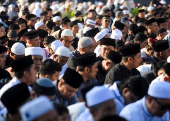 Salat Idulfitri 1447 Hijriah yang digelar Pemko Medan di Lapangan Merdeka Medan, Sabtu (21/3/2026).