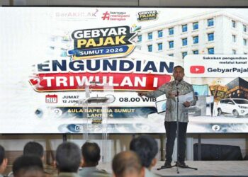 Penarikan undian Gebyar Pajak Sumut (GPSU) 2026 Triwulan I.